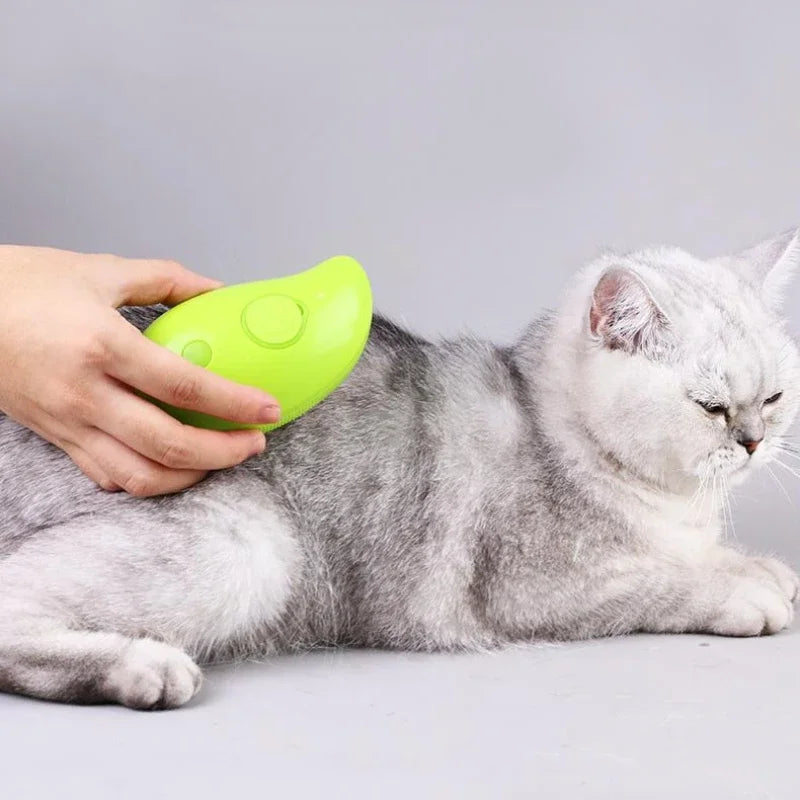 Steam Brush For Massaging and Grooming Your Pet